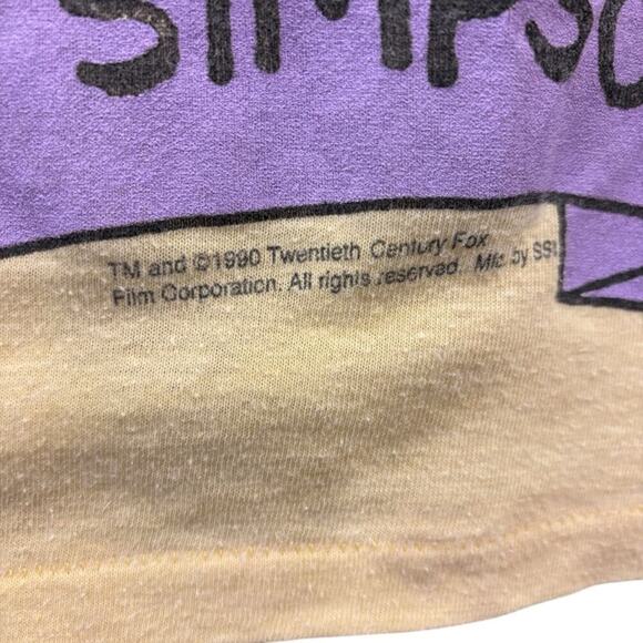 RETRO/VINTAGE Yellow Bart Simpson, Simpsons 1990’s Tank Top, size Medium - Picture 4 of 9